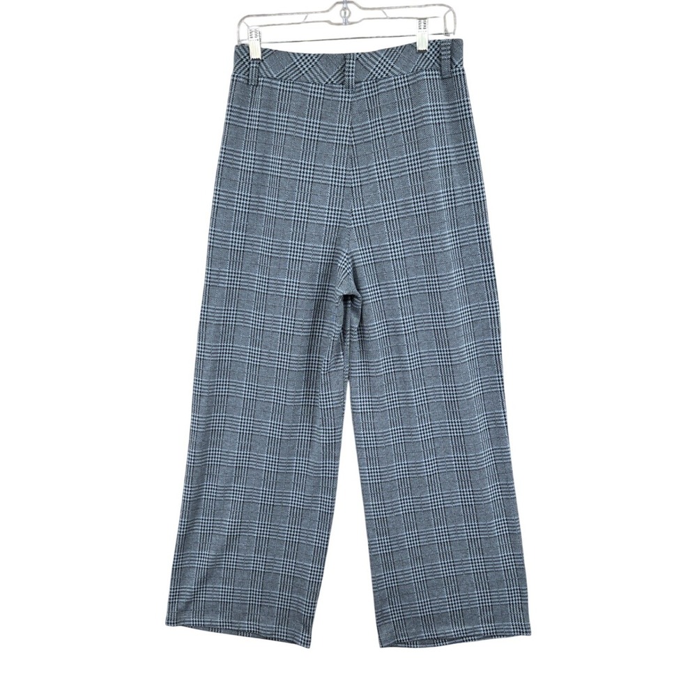 Halara Glen Plaid Wide Leg Pant Size M Waist 29 Blue High Waist Dark Academia